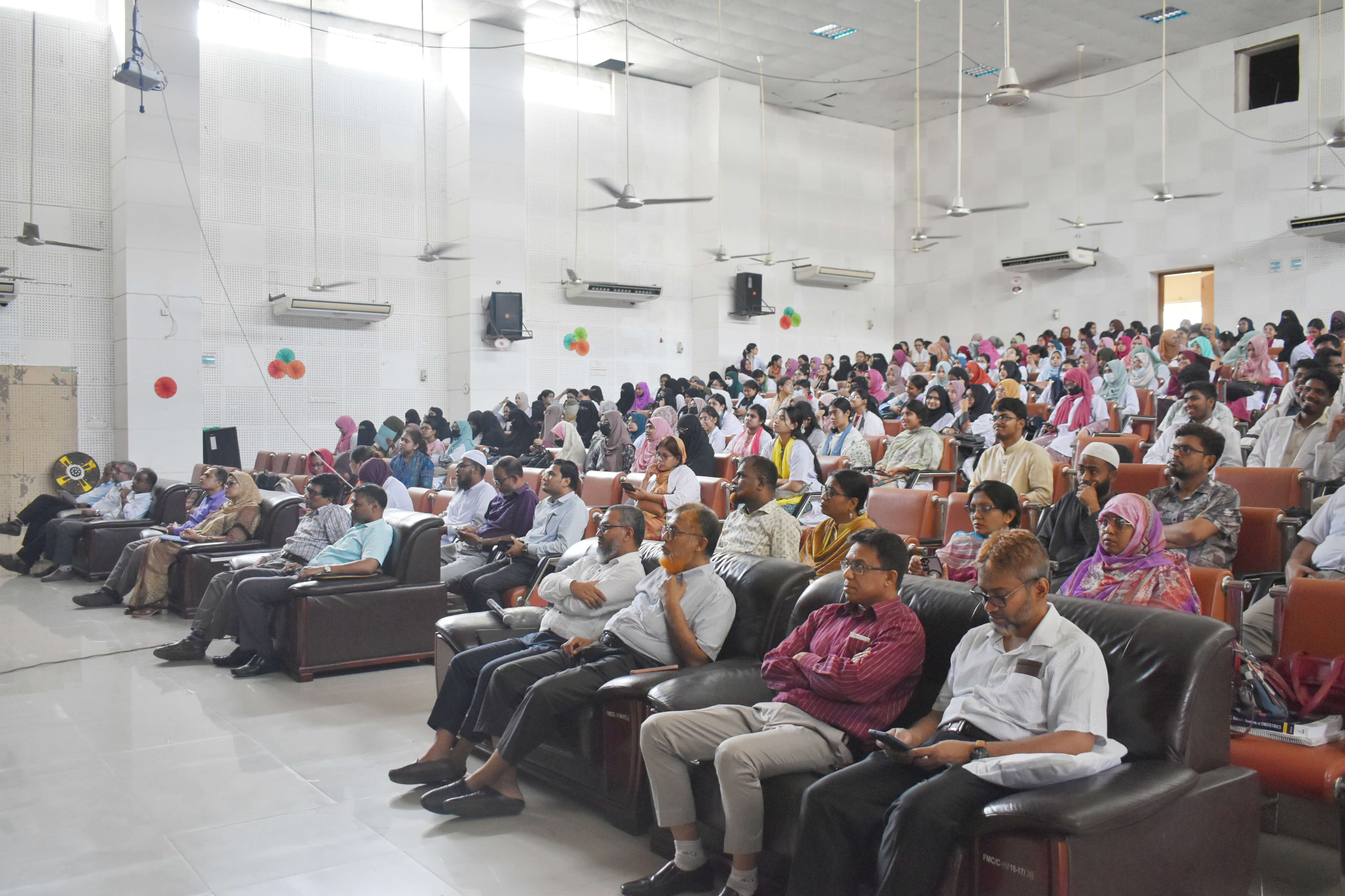 Rajib Biswas delivering keynote address on AI in medical education and healthcare at Faridpur Medical College
