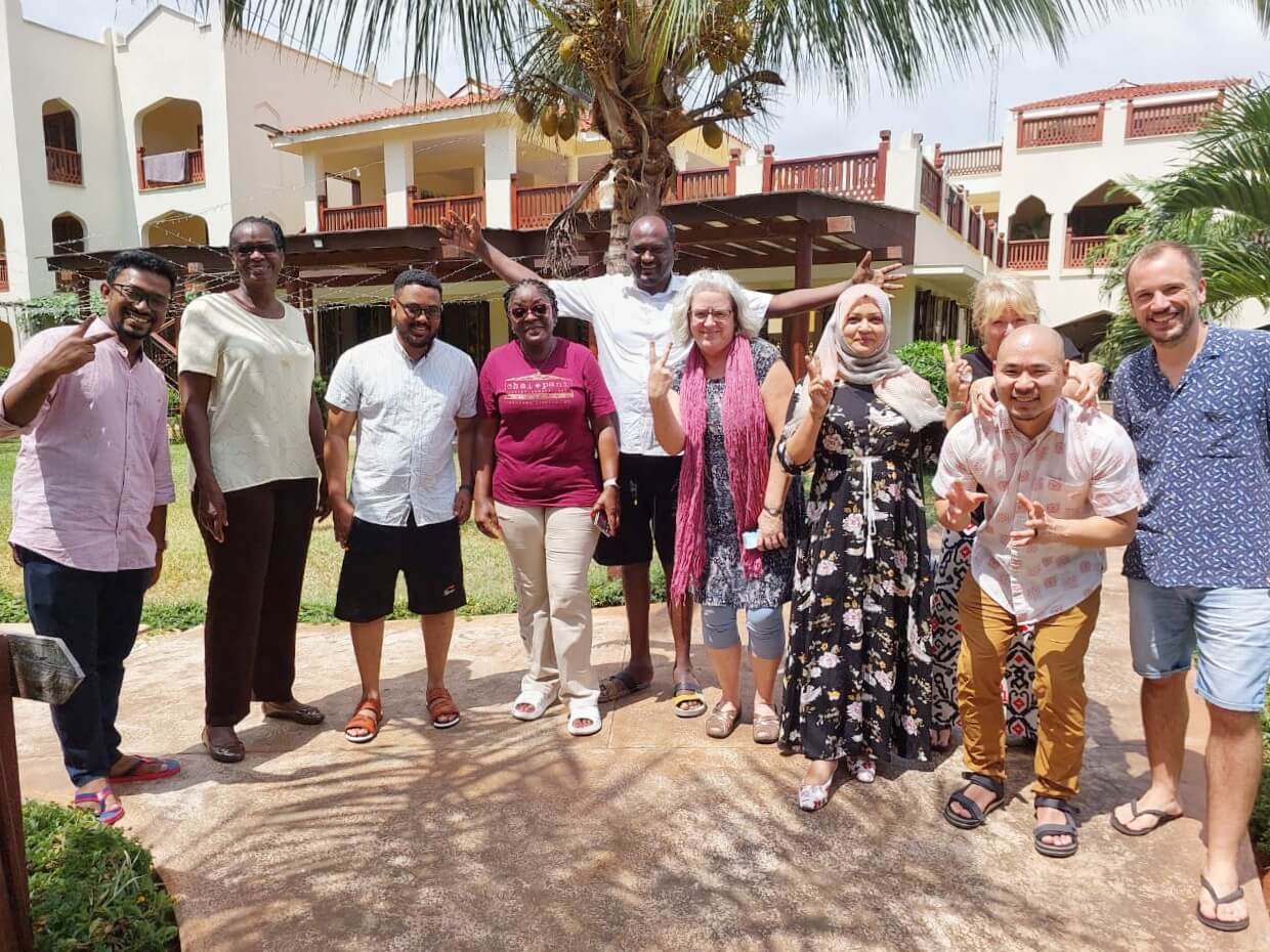 Rajib Biswas with others at the manuscript writing workshop in 2024 by CHAMPS at Kenya